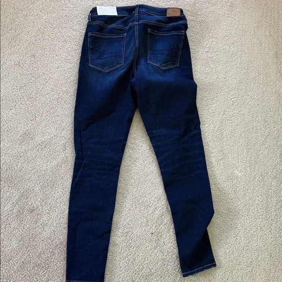 Women's American Eagle Hi-Rise Jegging Blue Jeans - Picture 3 of 3
